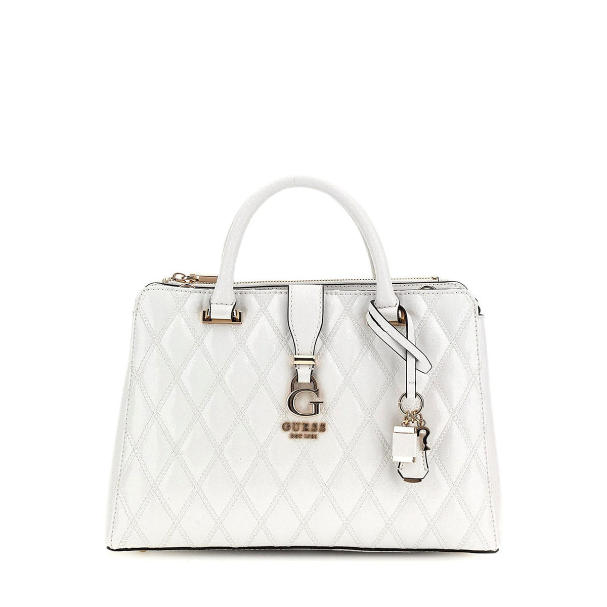 GUESS ADI Satchel Bag White SHOOZZ