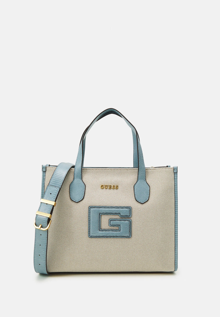 GUESS G Status Tote Bag Beige Denim