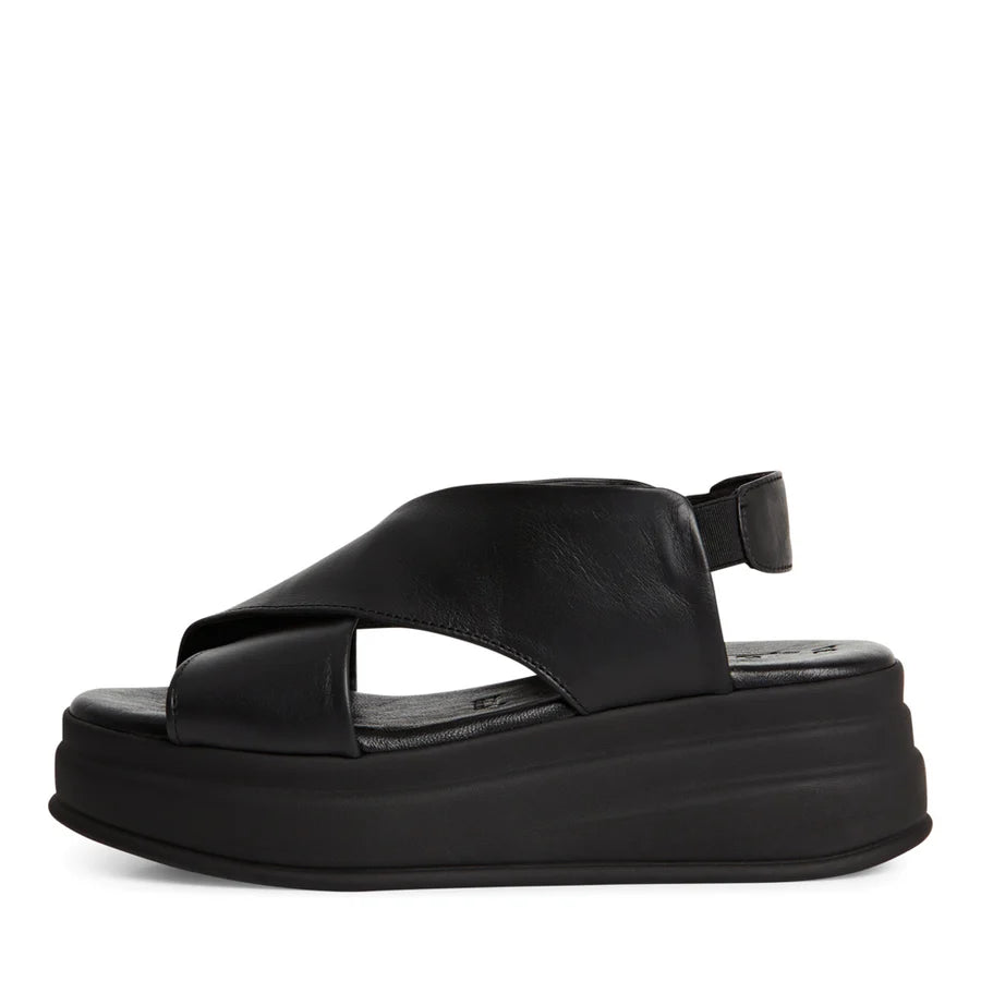 Tamaris Black Wedge Sandal