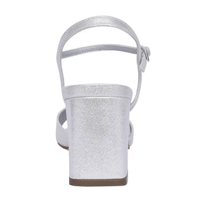 Menbur Block Heel Sandals Silver