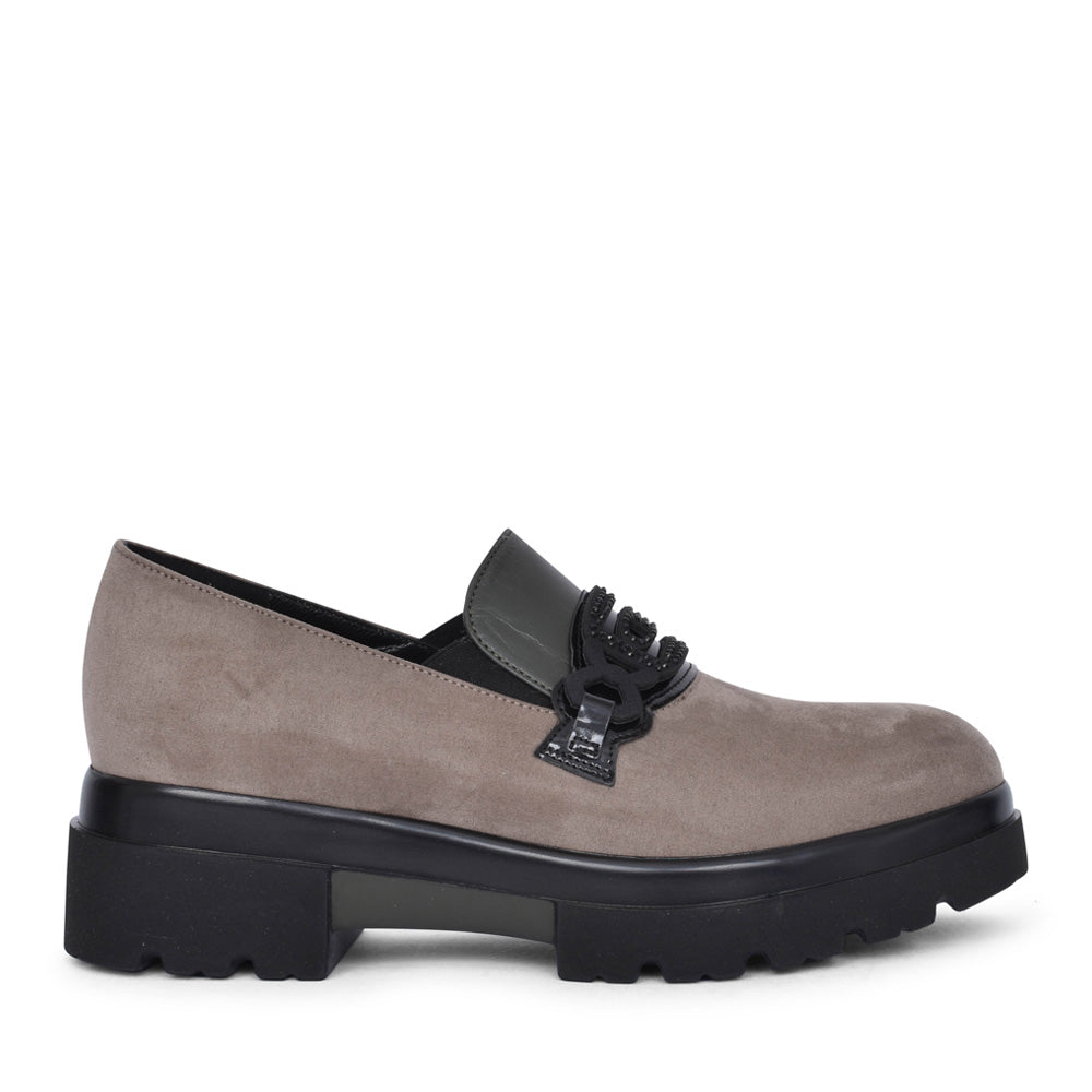DONNA SERENA Grey Slip on Shoe
