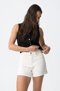 Tiffosi White Denim Shorts