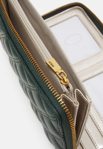 GUESS Giully Quilted Maxi Wallet Forest