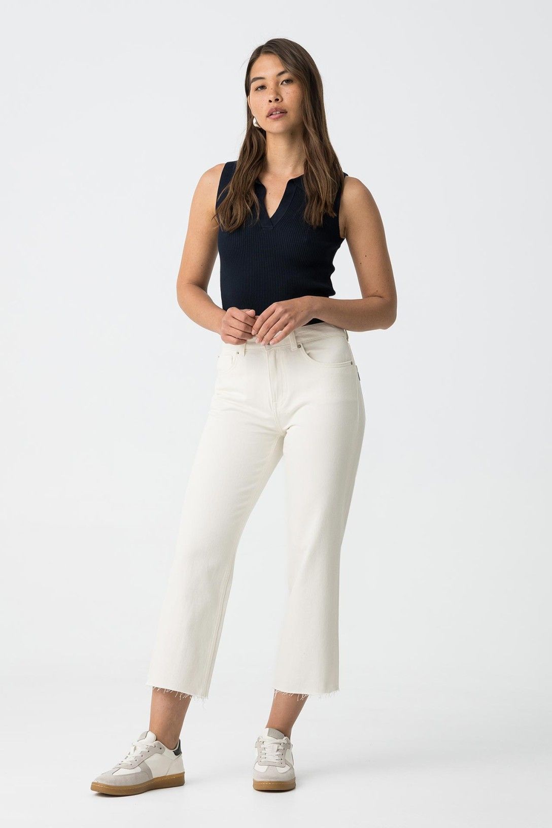 Tiffosi Solange White Trousers