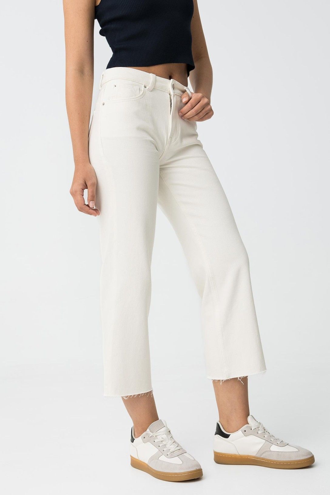 Tiffosi Solange White Trousers
