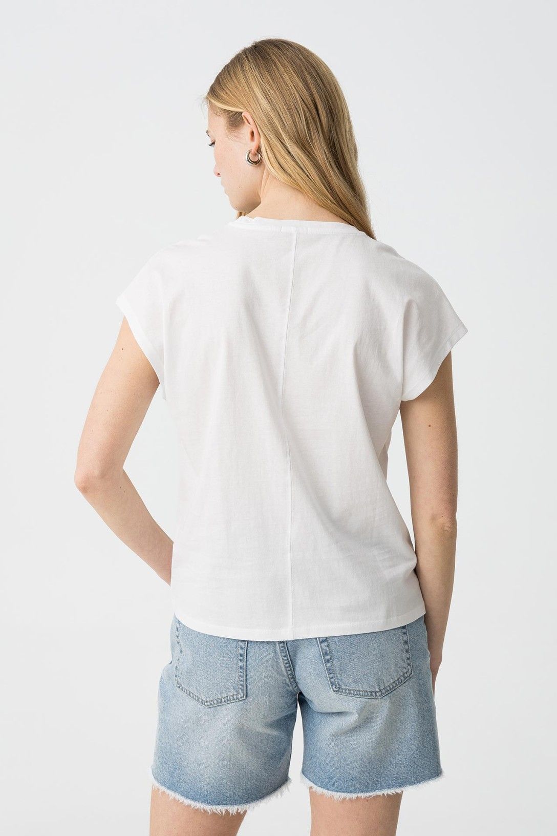 Tiffosi Madrid White Printed Tee Shirt