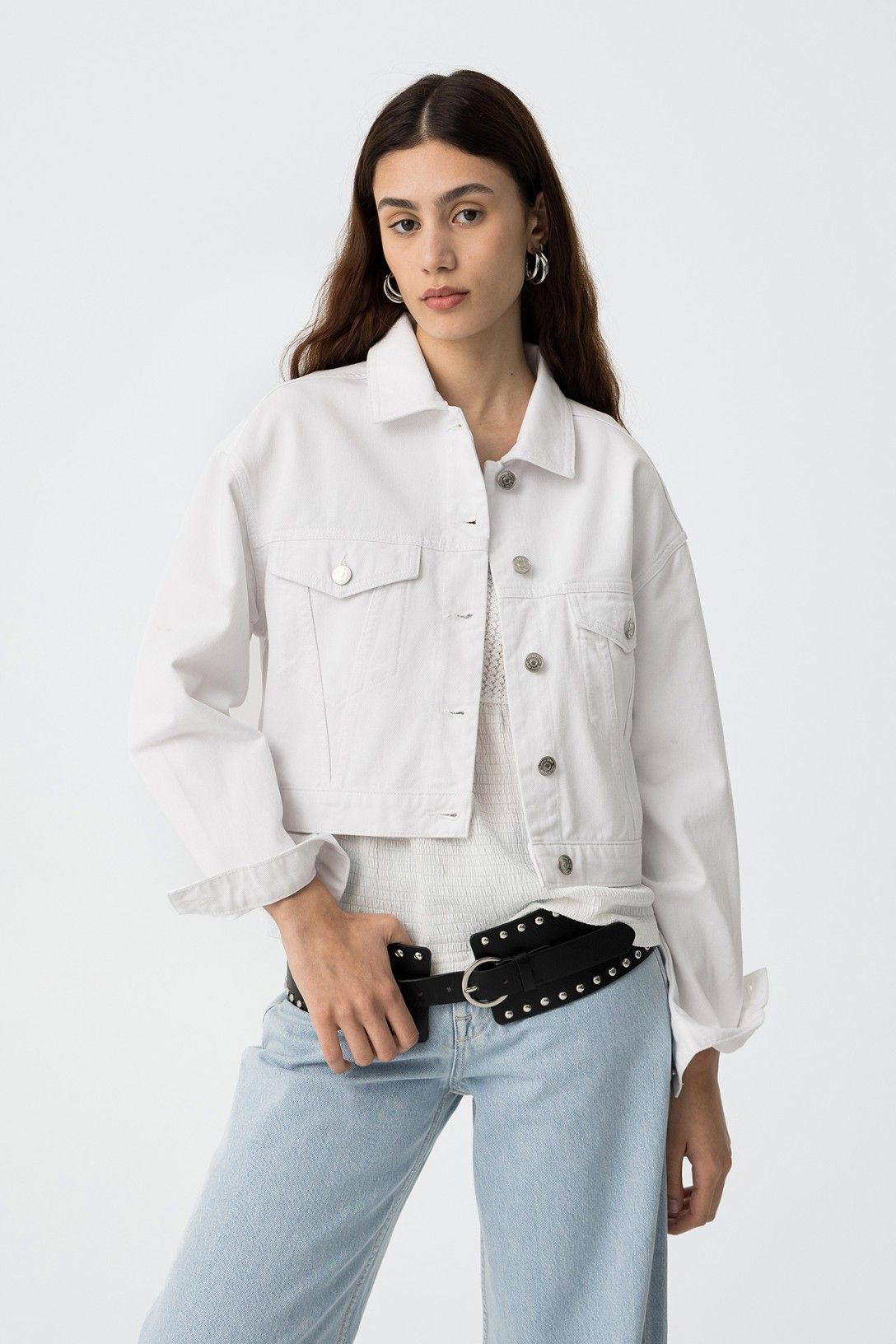 Tiffosi White Denim Jacket