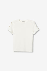 Tiffosi Short Sleeved Top in White