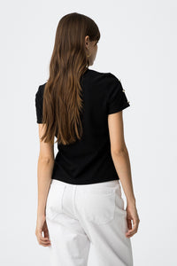 Tiffosi Short Sleeved Top in Black