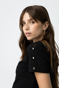 Tiffosi Short Sleeved Top in Black