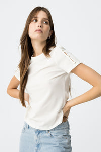 Tiffosi Short Sleeved Top in White