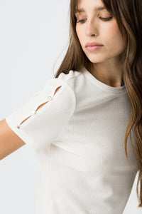 Tiffosi Short Sleeved Top in White