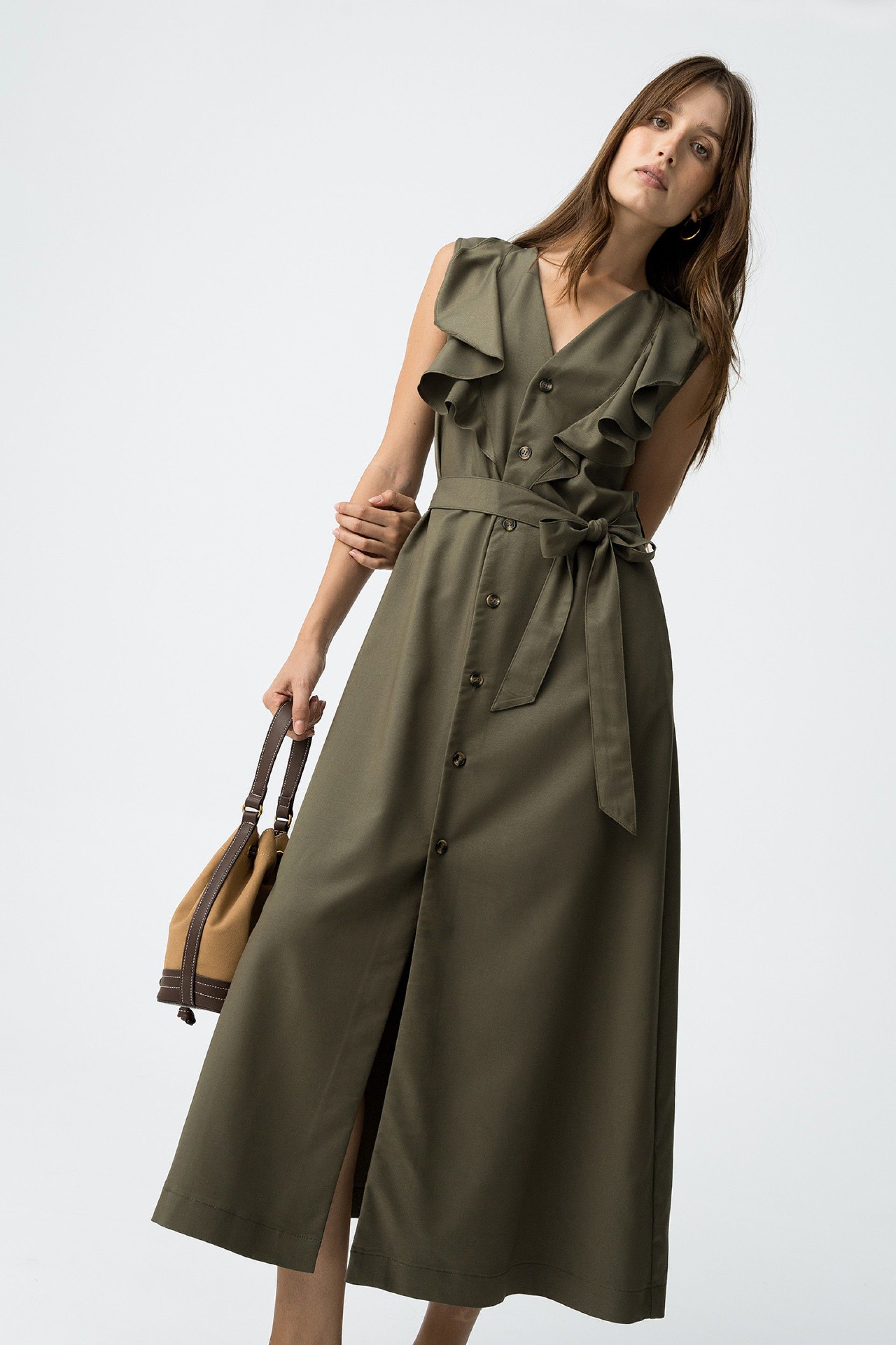 Tiffosi Midi Dress in Green