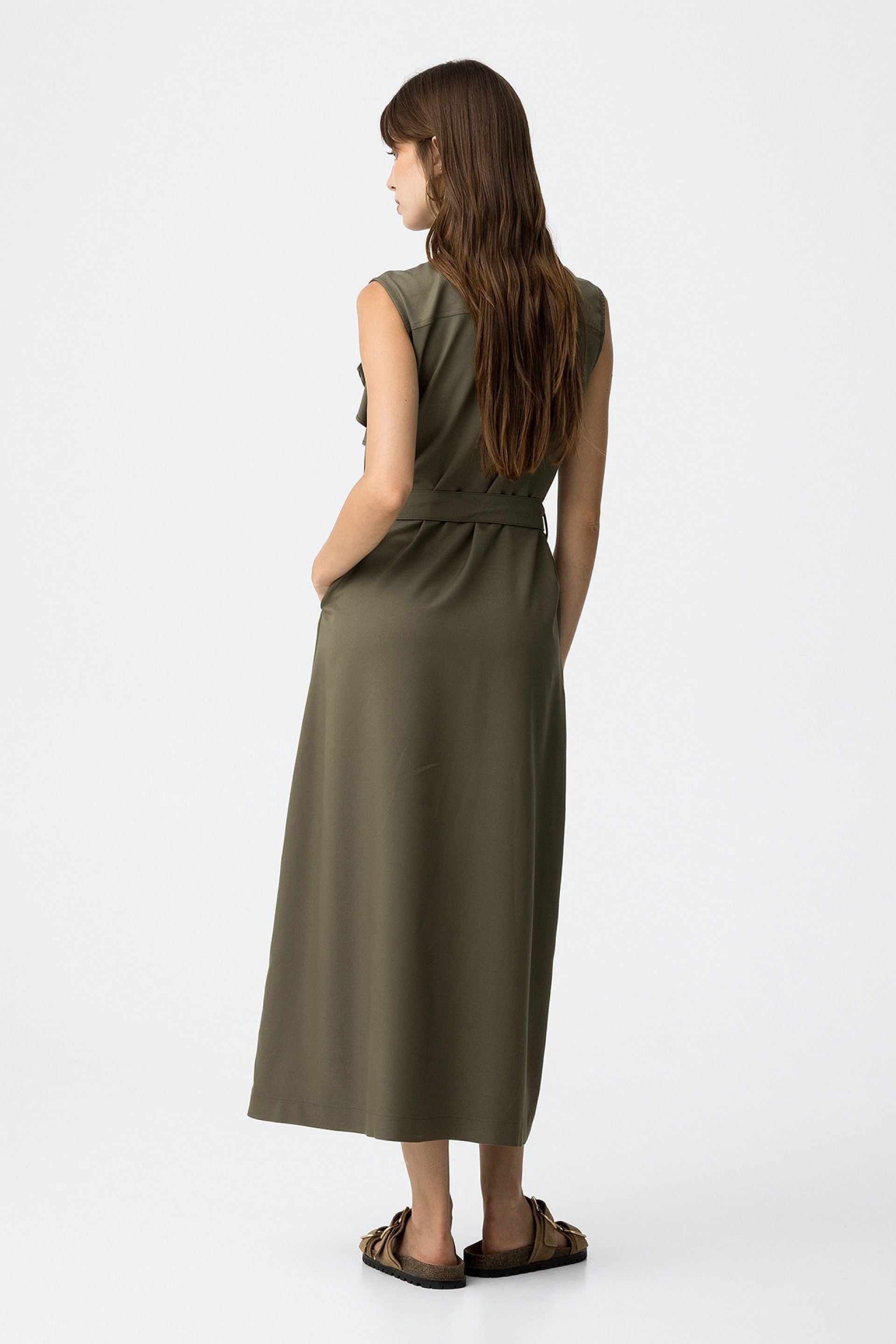 Tiffosi Midi Dress in Green