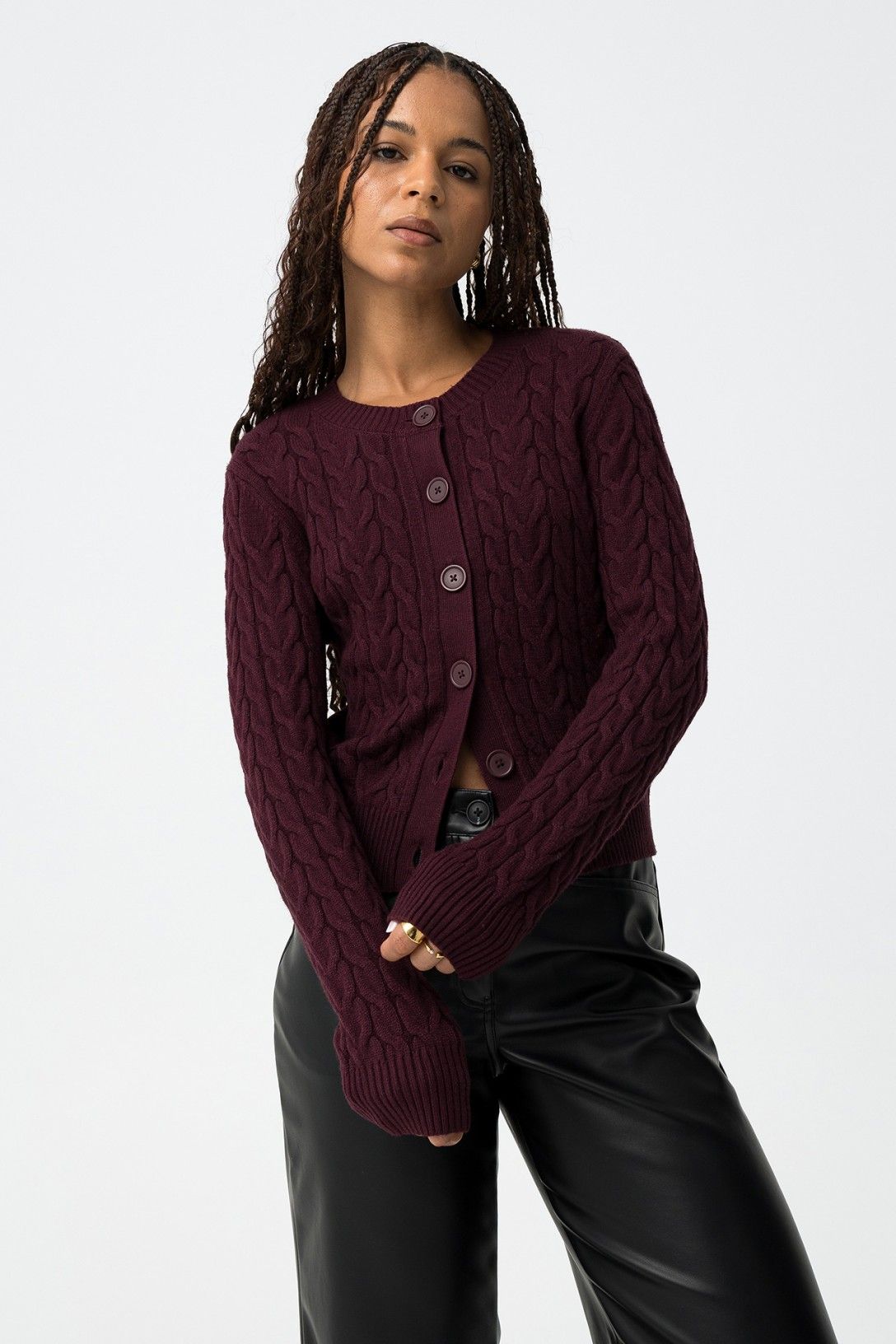 Tiffosi Limnoria Cardigan in Fig