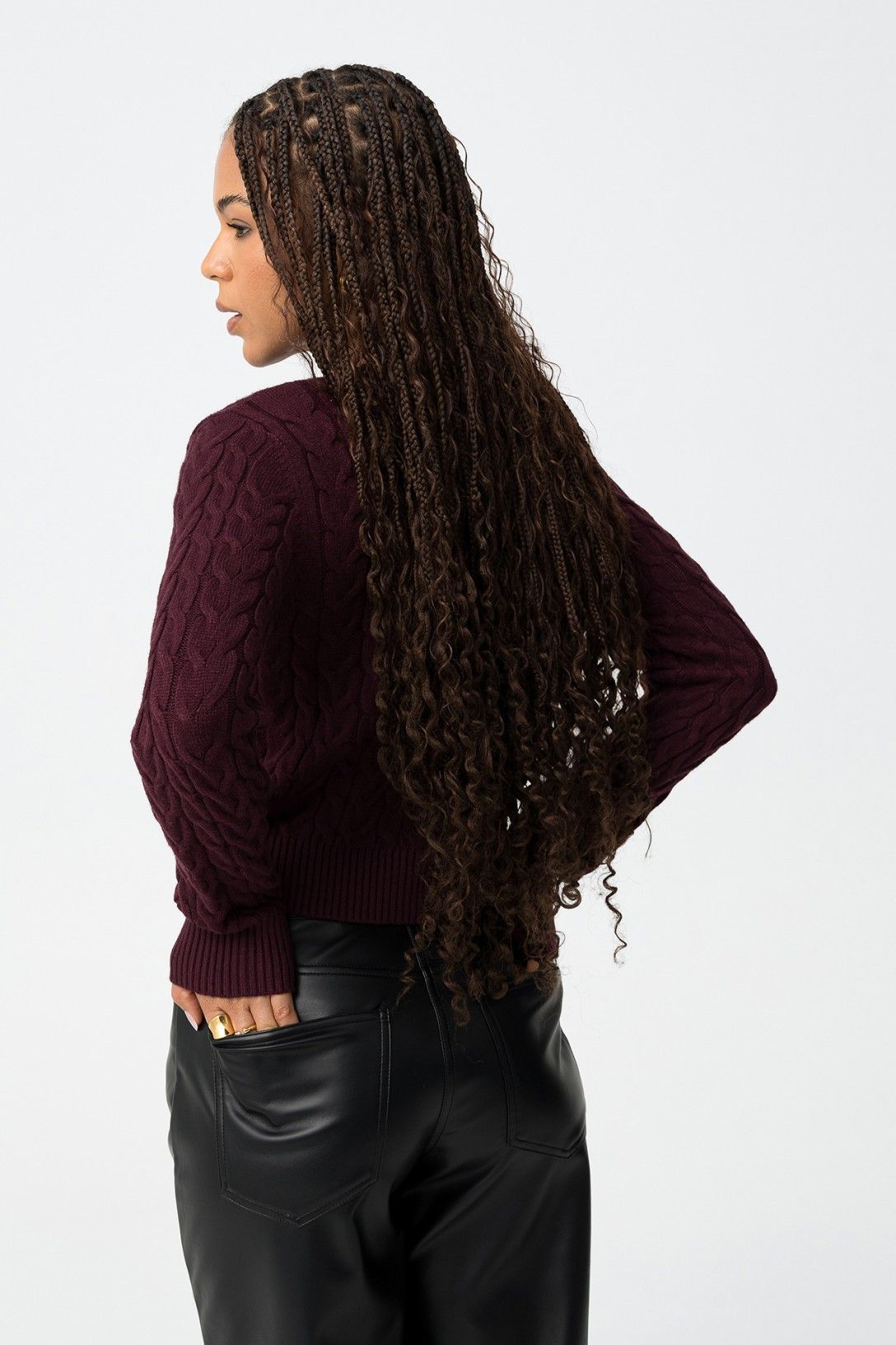 Tiffosi Limnoria Cardigan in Fig