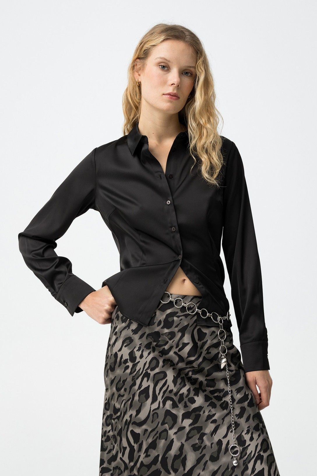 Tiffosi Justina Black Shirt
