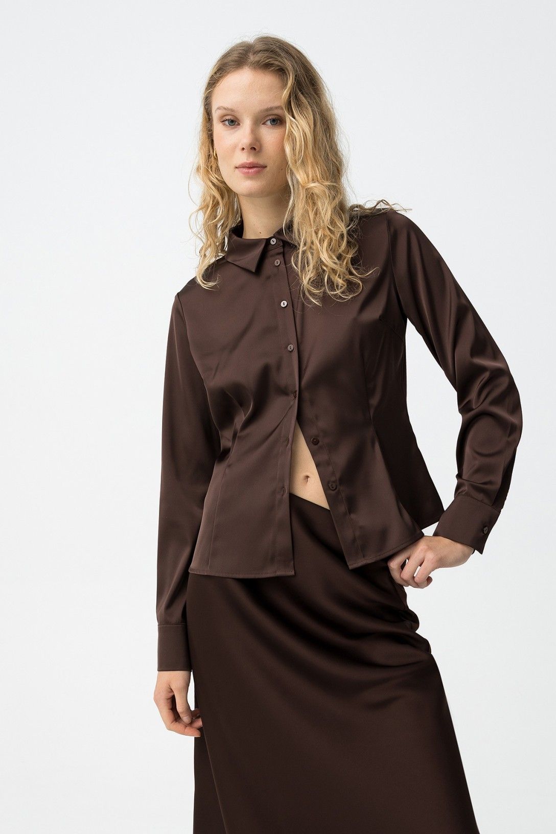 Tiffosi Justina Chocolate Brown Shirt