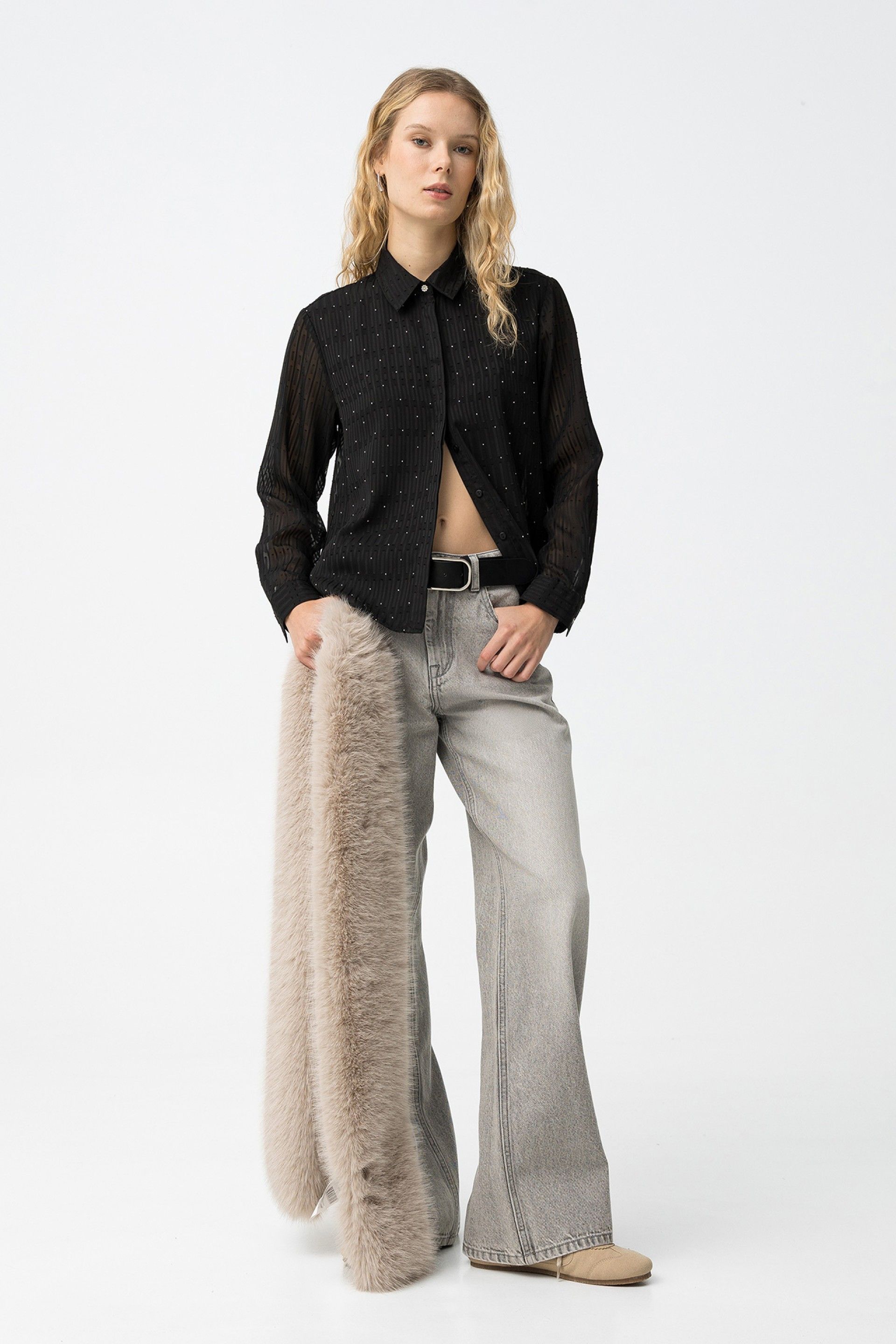 Tiffosi Reluzente Shirt in Black