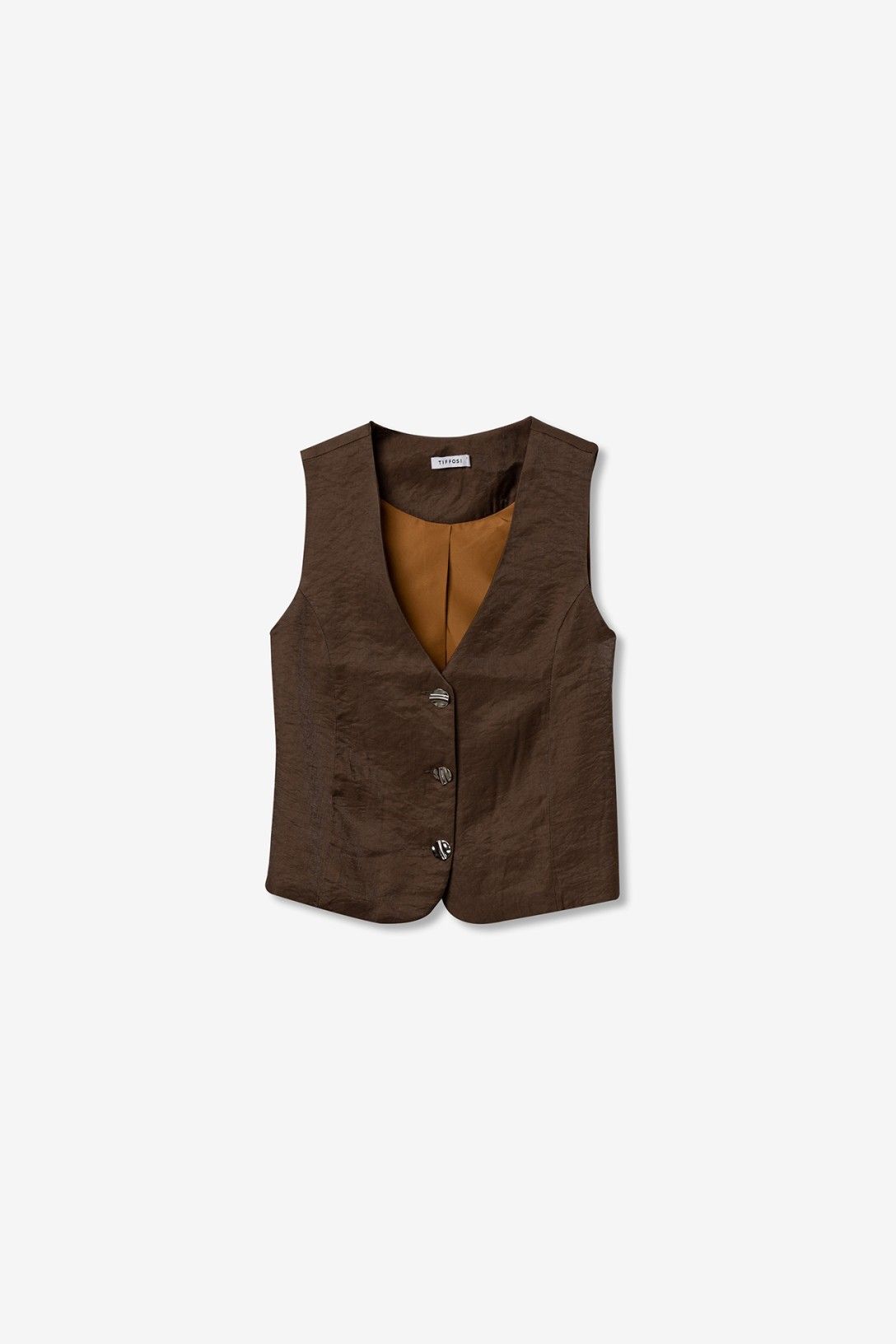 Tiffosi Fiesta Waistcoat in Chocolate Brown