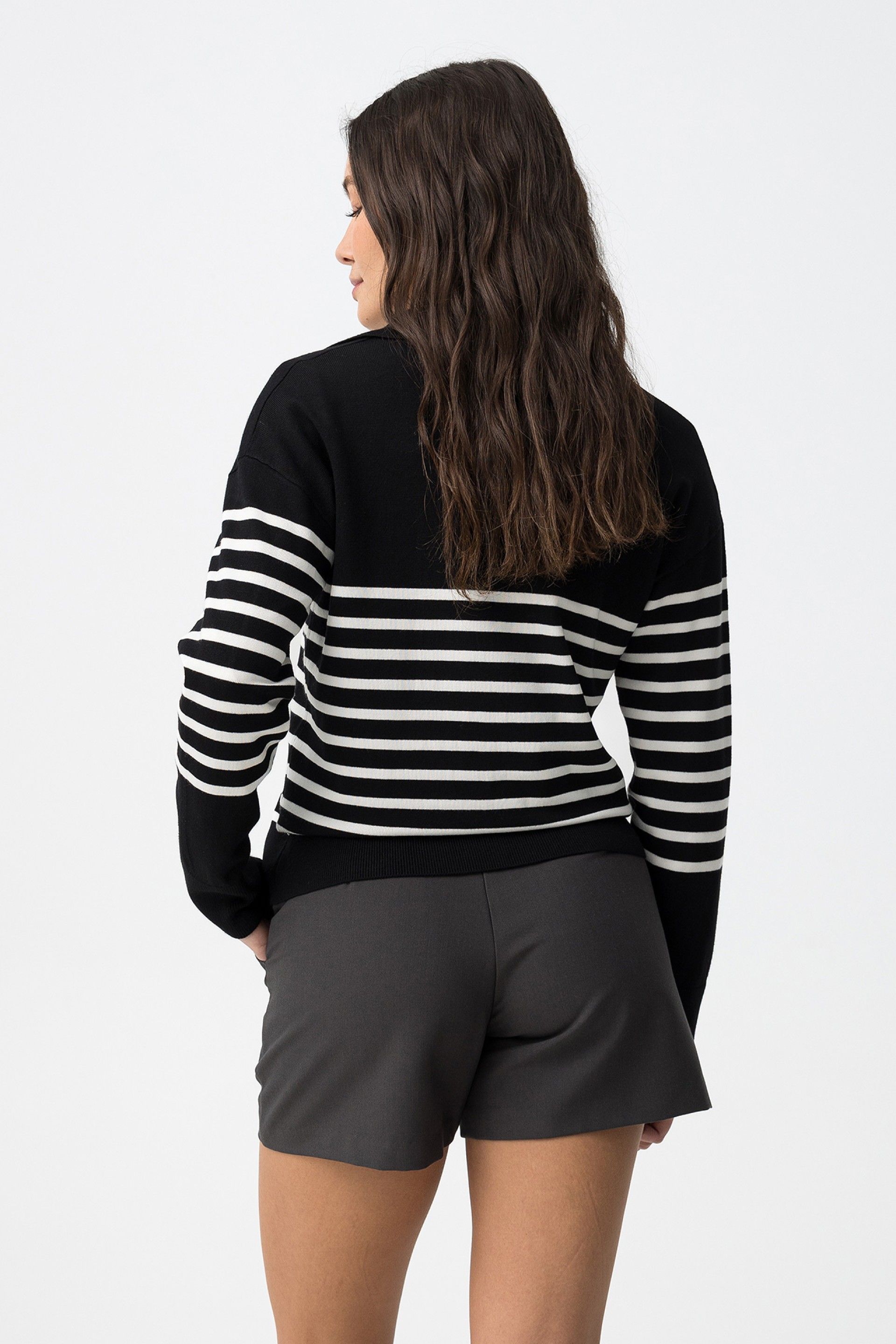 Tiffosi Vernon Black Striped Jumper