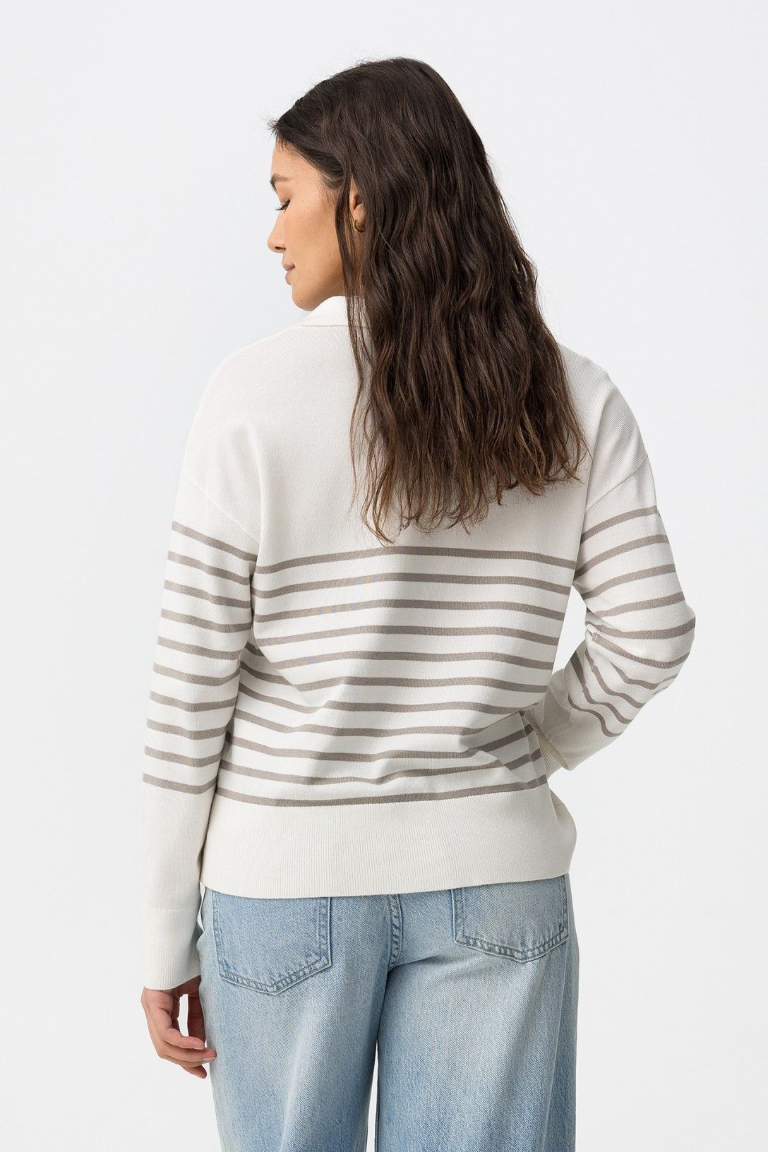 Tiffosi Vernon White Striped Jumper