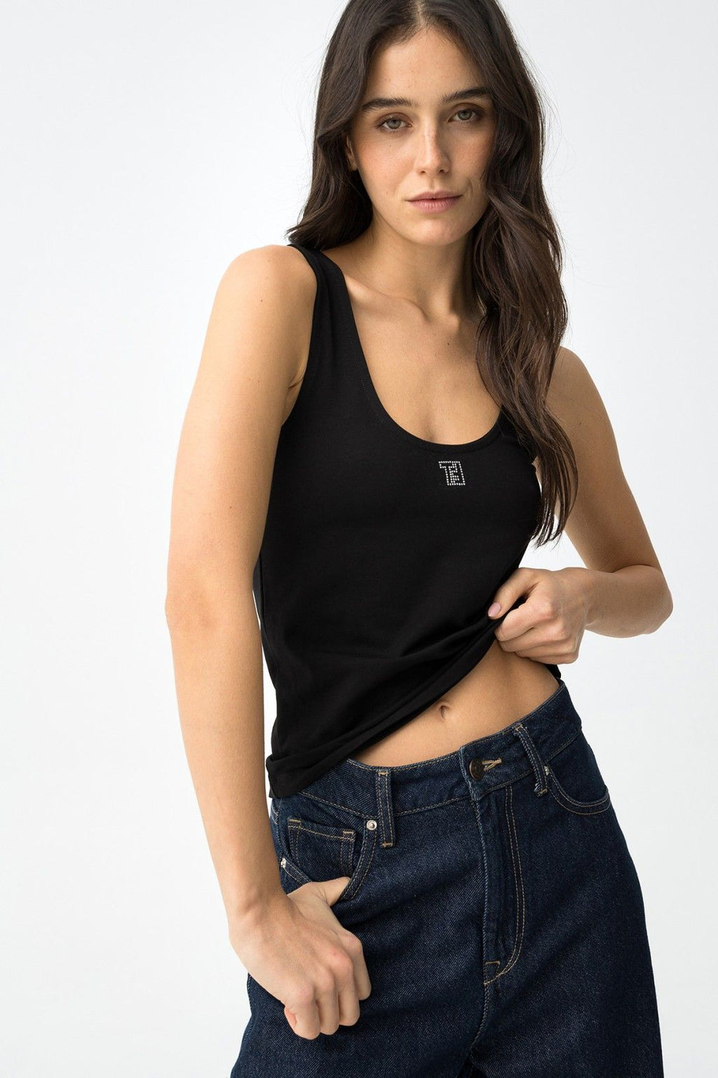 Tiffosi Santi Vest Top Black