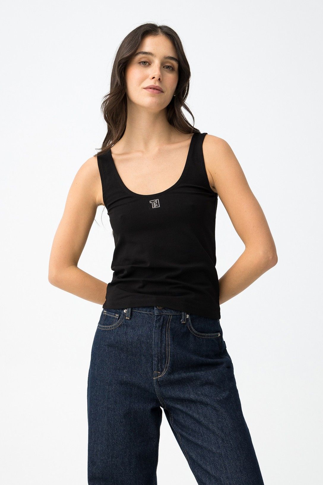 Tiffosi Santi Vest Top Black