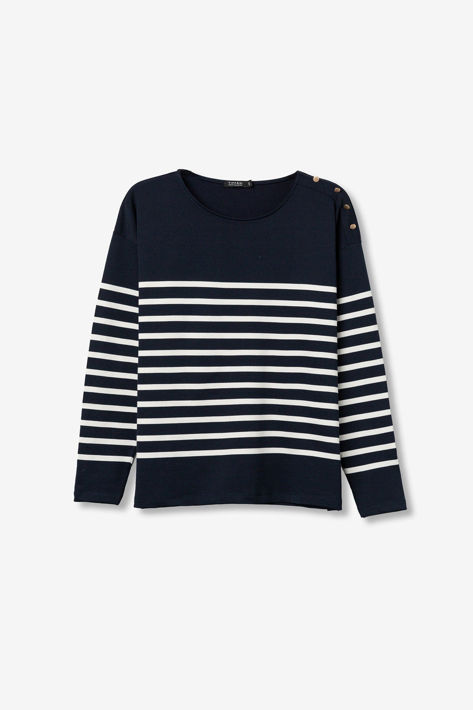 Tiffosi Venice Navy Stripe Light Jumper