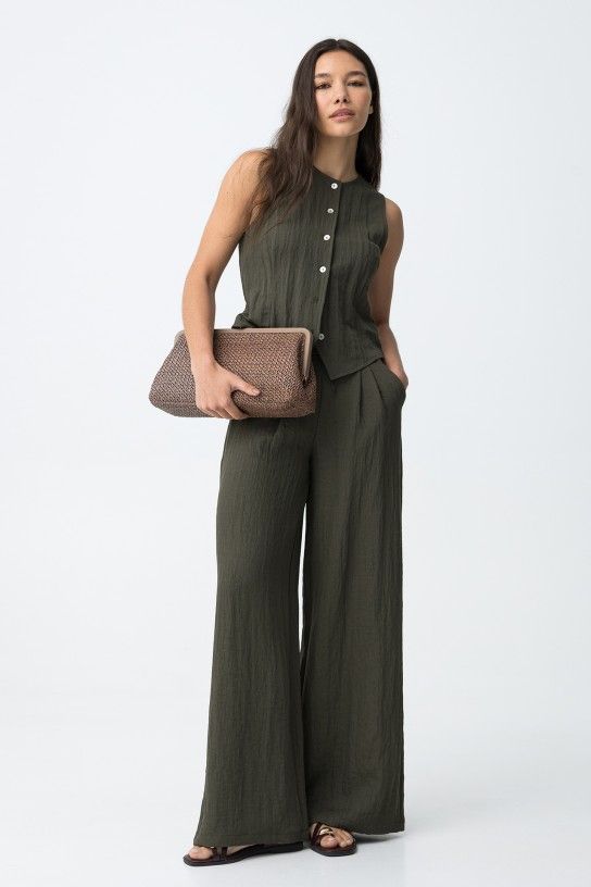 Tiffosi Augusta Casual Pants Olive Green