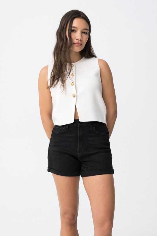 Tiffosi  Seashell Waistcoat White