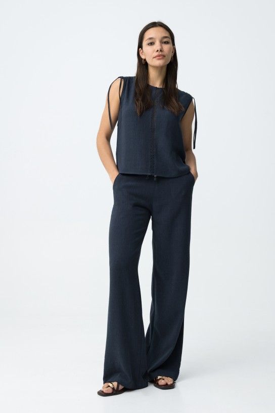 Tiffosi Zeki Navy Top