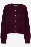 GUESS Chunky Cardigan in Burgundy