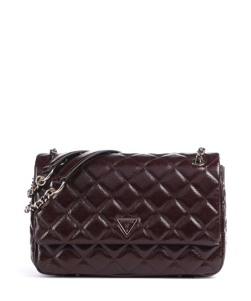 GUESS Juliet Shoulder Bag Burgundy
