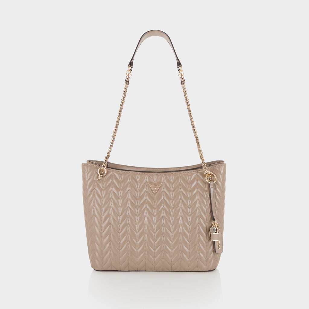 GUESS Cheryl Tote Bag Dark Taupe