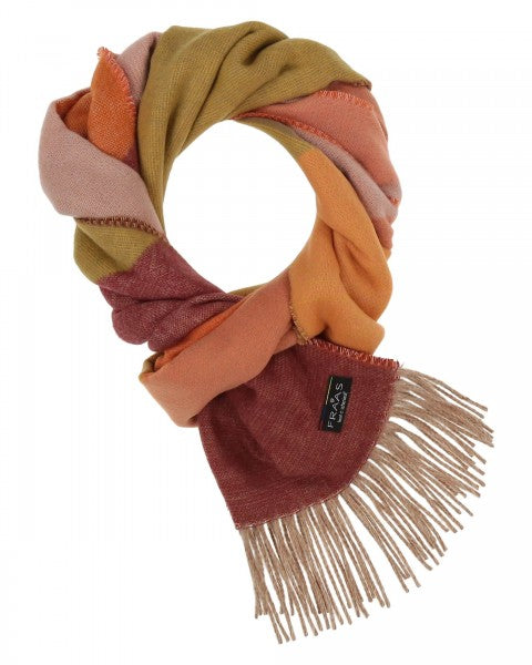 FRAAS Cashmink-Scarf With Geometric Colour Block Design