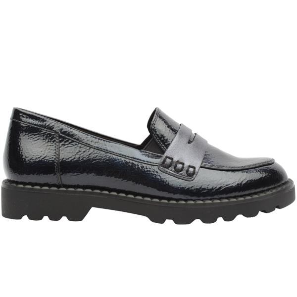 Tamaris Navy Patent Loafer