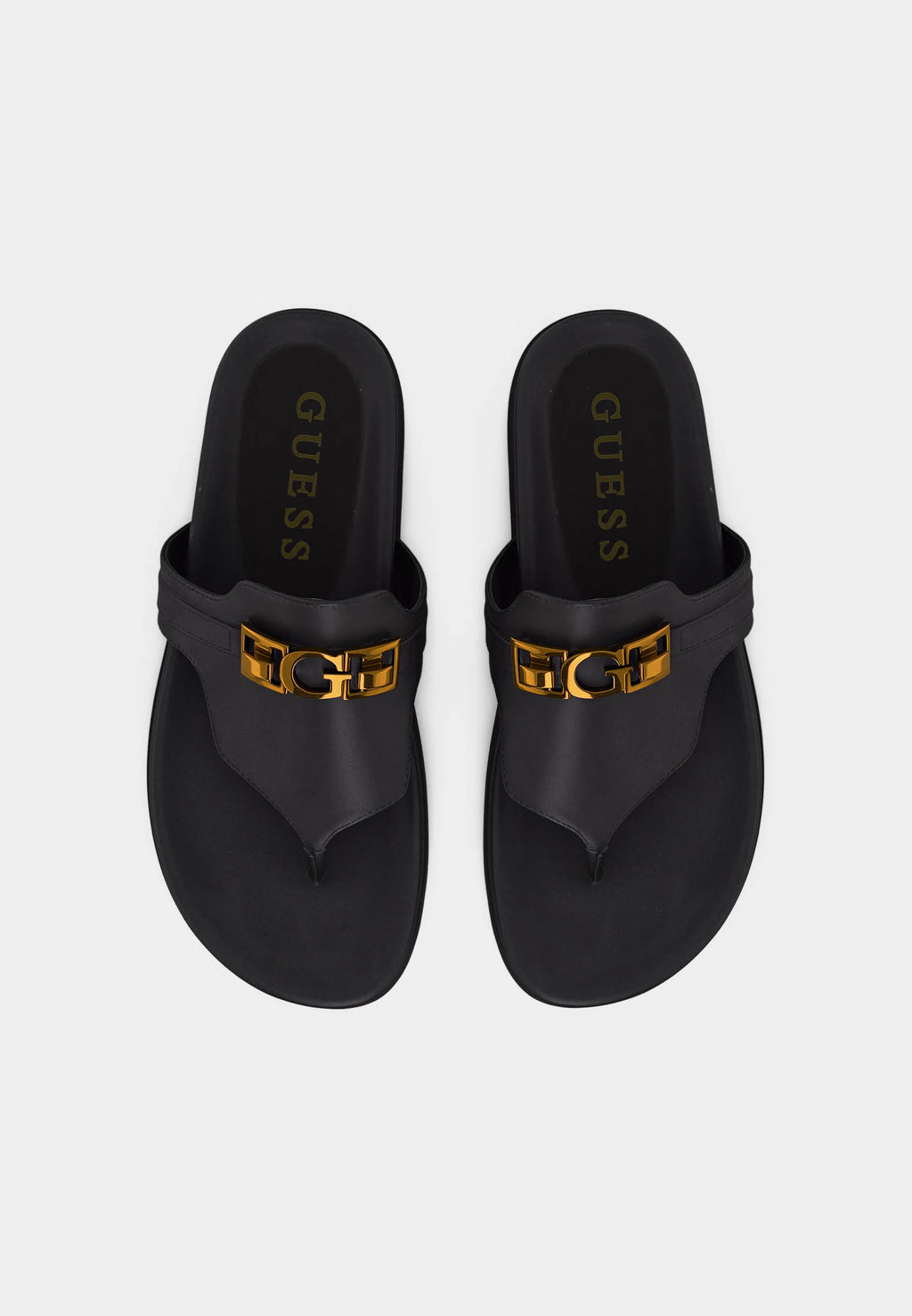 GUESS Cognac Toe Post Sandal Black