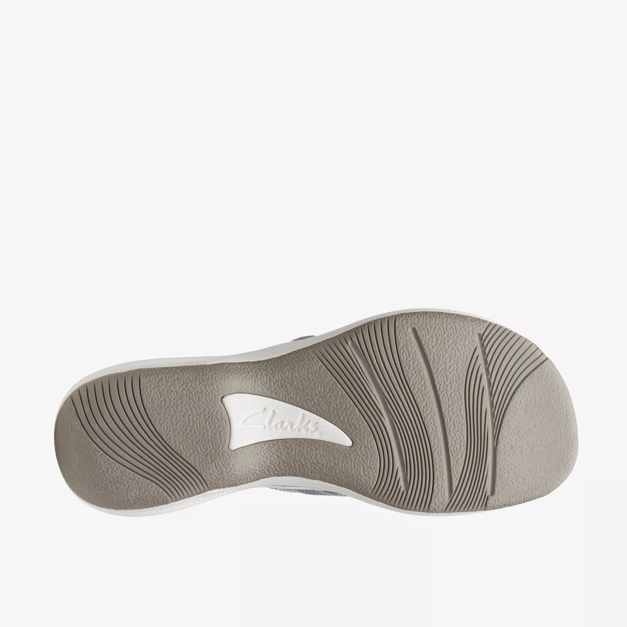 Clarks Brinkley Reyna Flip Flops Silver