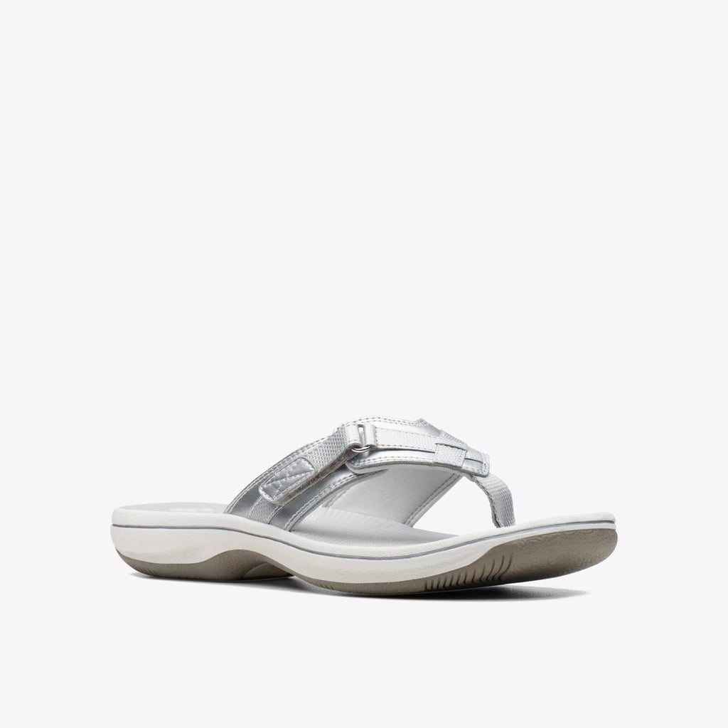 Clarks Brinkley Reyna Flip Flops Silver