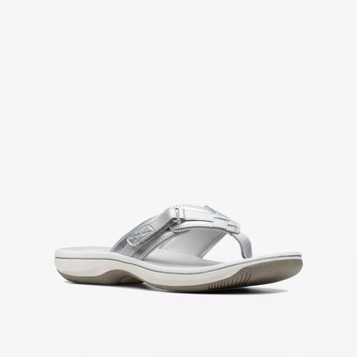 Clarks Brinkley Reyna Flip Flops Silver