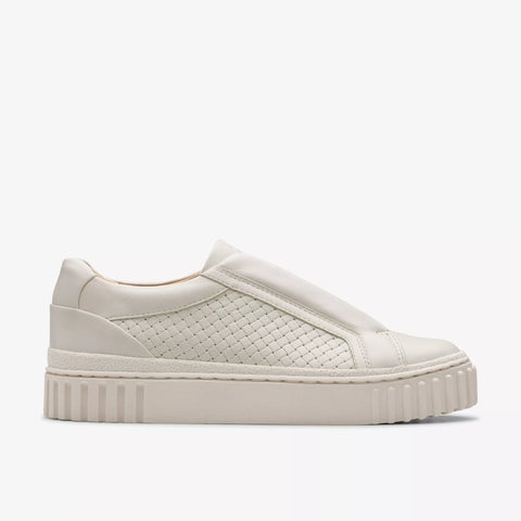 Clarks Mayhill Bay Off White Leather Shoe