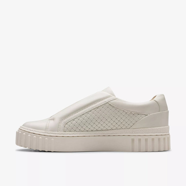 Clarks Mayhill Bay Off White Leather Shoe