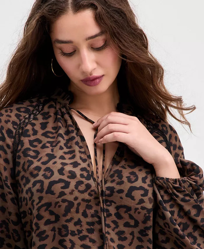 GUESS Josette Animal Print Top