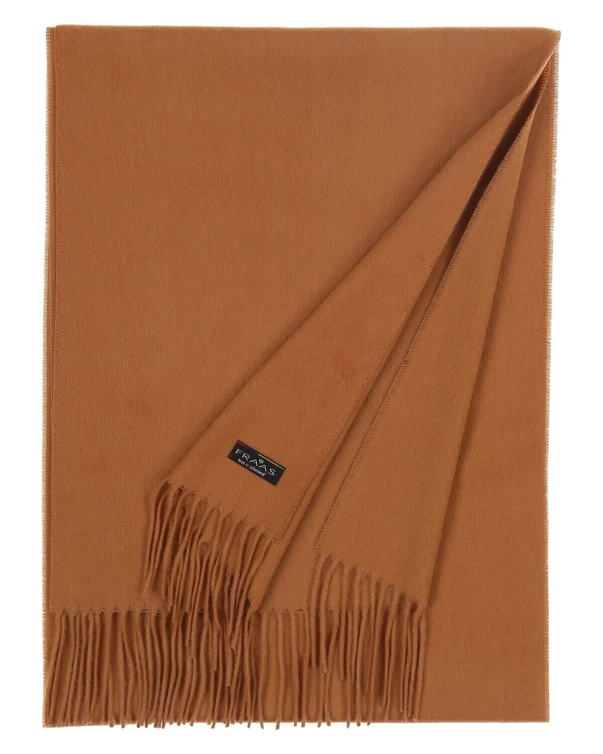 FRAAS Block Colour Cashmink scarf Cafe au Lait