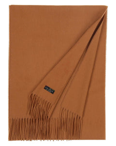 FRAAS Block Colour Cashmink scarf Cafe au Lait