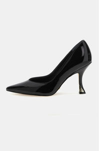 GUESS Leather Patent Court Shoe Black