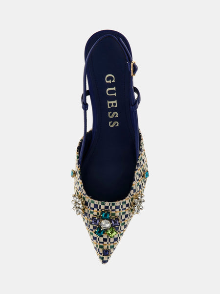 Guess Jesseny Jewel Appliqué Slingback