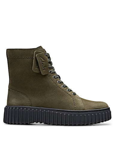 Clarks Torhill Dark Green Nubuck Boot