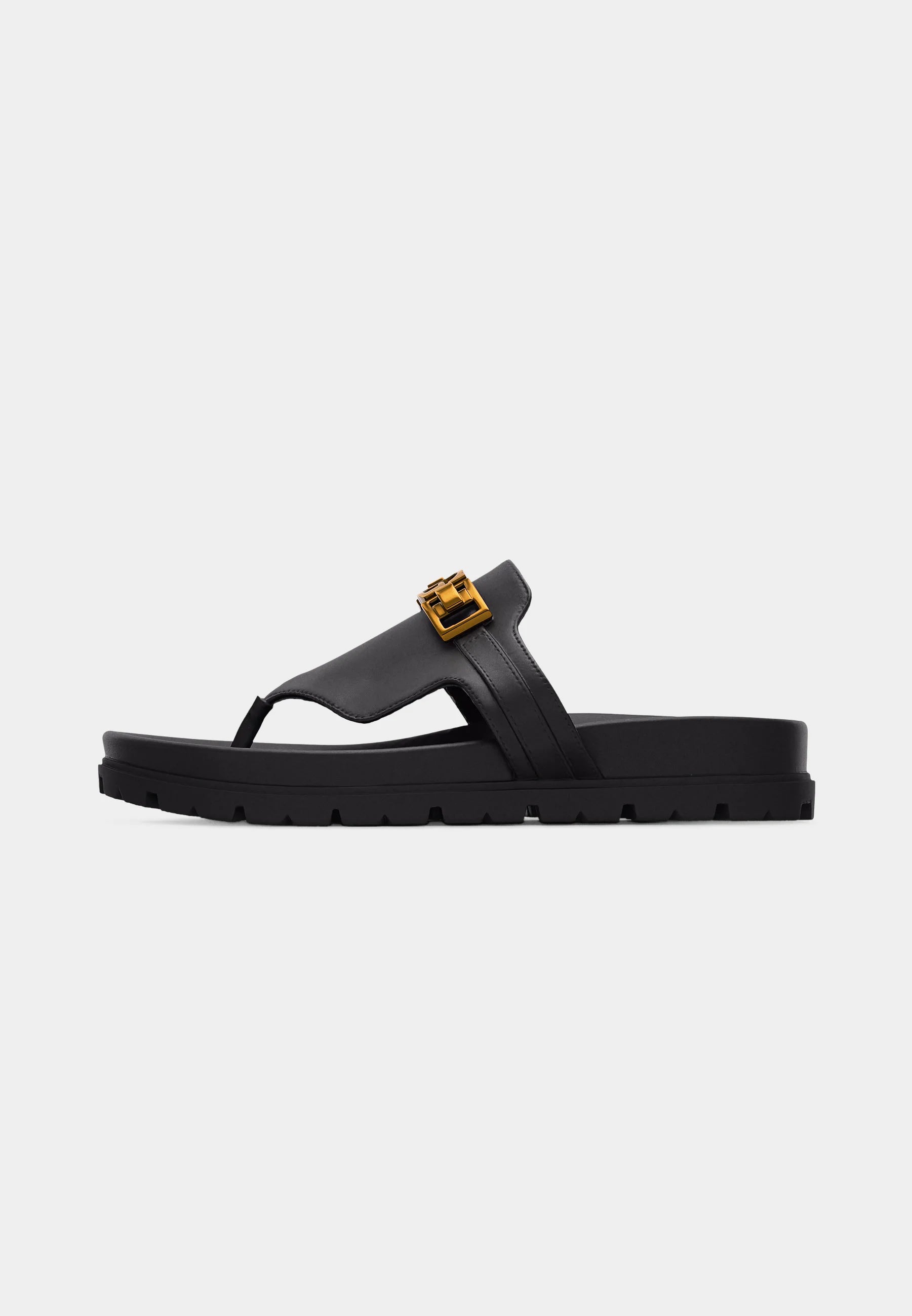 GUESS Cognac Toe Post Sandal Black